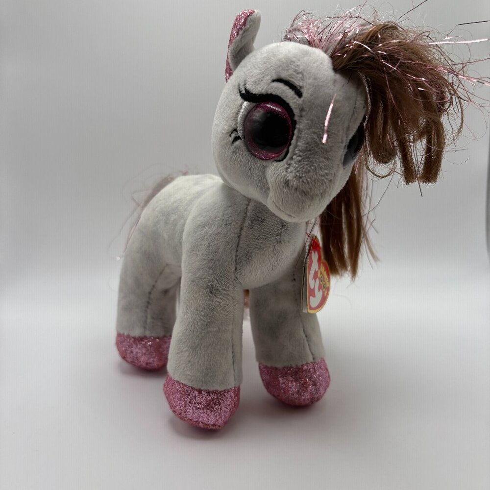 My Little Pony Style TY Beanie Boos Cinnamon 6.5in Grey/Pink Sparkle(SKU: 551TO)